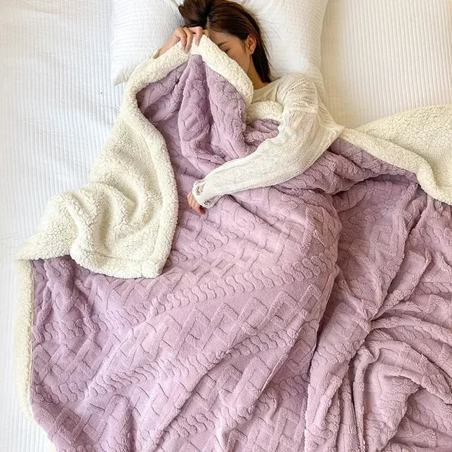 Cozy Striped Fleece Blanket – Soft, Warm & Made to Snuggle