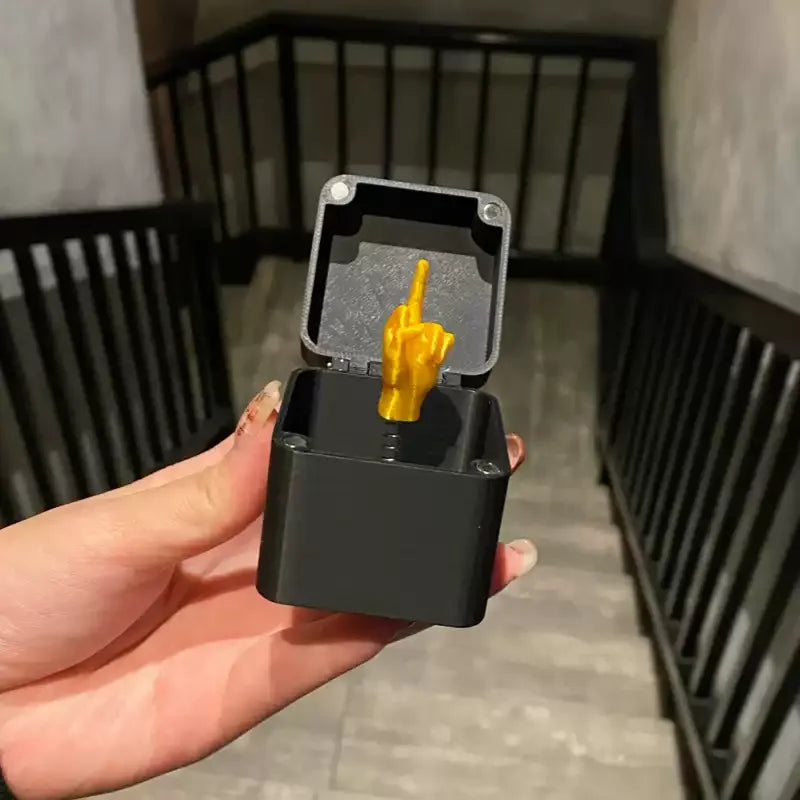 funny middle finger in the box, halloween, christmas & birthday gifts or just for fun