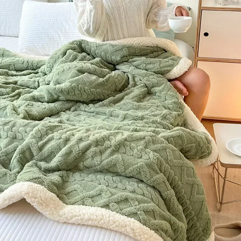 Cozy Striped Fleece Blanket – Soft, Warm & Made to Snuggle